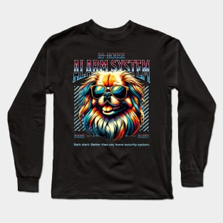 Bark Alert Pekingese Dog Long Sleeve T-Shirt